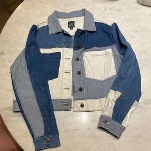 Wild fable patched denim jacket
